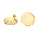 10pcs Embossed Heart Ear Posts for DIY Earrings