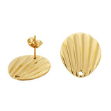 10pcs Embossed Heart Ear Posts for DIY Earrings