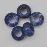 14MM Brazilian Sodalite Big Hole Beads Charms for Bracelet (5 pcs/lot)