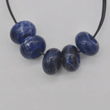 14MM Brazilian Sodalite Big Hole Beads Charms for Bracelet (5 pcs/lot)