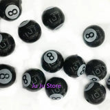 Acrylic Billiard Ball Number 8 DIY 12mm Loose Beads 20pcs