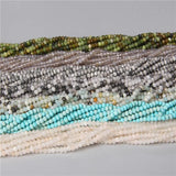 4MM Faceted Roundle Agate Stone Beads for Jewelry Making