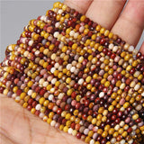 4MM Faceted Roundle Agate Stone Beads for Jewelry Making