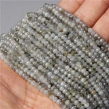 4MM Faceted Roundle Agate Stone Beads for Jewelry Making
