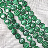 Natural Tiger Eye Stone Malachite Loose Beads 16x16x6mm