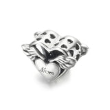 Bead Angel Wing Mum Charm Bracelet Bangle DIY Jewelry