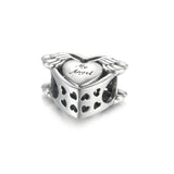 Bead Angel Wing Mum Charm Bracelet Bangle DIY Jewelry
