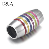 4pcs Colorized Tube Enamel Bead 7mm Large Hole for Bracelet Making