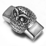 Stainless Steel Owl Slider Beads 12*6mm for Leather Bracelet