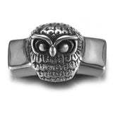 Stainless Steel Owl Slider Beads 12*6mm for Leather Bracelet