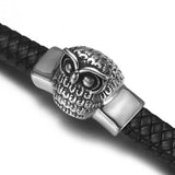 Stainless Steel Owl Slider Beads 12*6mm for Leather Bracelet
