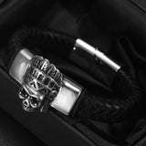 Punk Skull Chief Stainless Steel Slider Beads 12*6mm