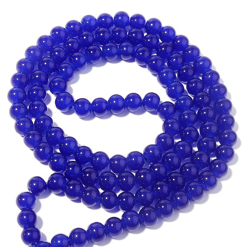 106pcs Natural Stone Two-tone Glass Beads for DIY Jewelry Making