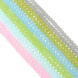106pcs Natural Stone Two-tone Glass Beads for DIY Jewelry Making