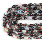 10x14mm Coffee Fire Agates Loose Spacer Beads 15''
