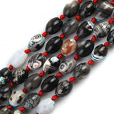 10x14mm Coffee Fire Agates Loose Spacer Beads 15''