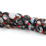 10x14mm Coffee Fire Agates Loose Spacer Beads 15''