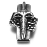 Stainless Steel Slider Beads Punk Sword 11*6mm Hole Slide Charms