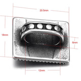 Stainless Steel Slider Beads Spades Hole 12*6mm Slide Charms