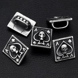 Stainless Steel Slider Beads Spades Hole 12*6mm Slide Charms