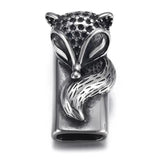 Stainless Steel Fox Slider Beads for Leather Bracelet DIY
