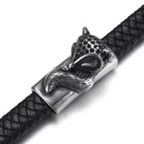 Stainless Steel Fox Slider Beads for Leather Bracelet DIY