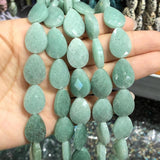 13*18mm Green Aventurine Water Drop Beads for Jewelry Making