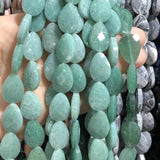 13*18mm Green Aventurine Water Drop Beads for Jewelry Making
