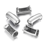 Curved Tube Beads Stainless Steel Hole 8mm Slide Charms Bracelet DIY Supplies