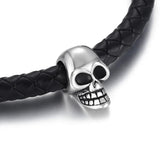 Stainless Steel Beads Skull Spacer Charm Pendant 6mm DIY Men Bracelet Making