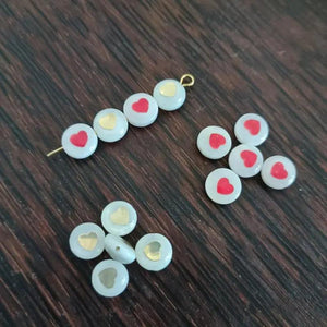 10pcs 8mm Shell Love Heart Beads Jewelry Making Loose Spacer Bead DIY Bracelet