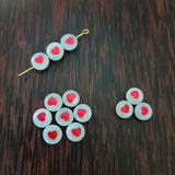 10pcs 8mm Shell Love Heart Beads Jewelry Making Loose Spacer Bead DIY Bracelet