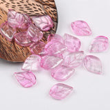 50pcs Open Leaves Lampwork Beads Transparent Glass Beads For Jewelry Making