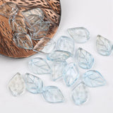 50pcs Open Leaves Lampwork Beads Transparent Glass Beads For Jewelry Making