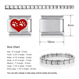 10pcs Stainless Steel Italian Charm Bracelet Charms