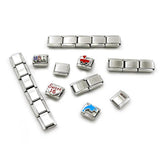 10pcs Stainless Steel Italian Charm Bracelet Charms