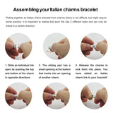 10pcs Stainless Steel Italian Charm Bracelet Charms