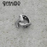 5pcs Stainless Steel Cross Beads Large Hole for 8mm Leather Cord