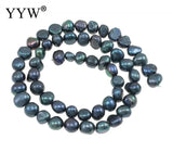 6-7mm Natural Freshwater Pearl Beads Dark Green Baroque Pearl Loose Beads