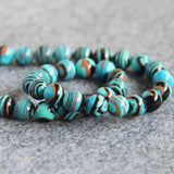10mm Multicolor Turkey Stone Beads Stripe DIY Loose Howlite 15inch