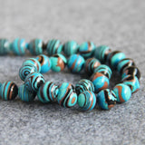 10mm Multicolor Turkey Stone Beads Stripe DIY Loose Howlite 15inch