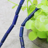 Lapis Lazuli Stone Beads 4x13mm Round Tube 15inch