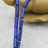 Lapis Lazuli Stone Beads 4x13mm Round Tube 15inch
