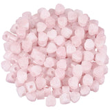 5pcs Rose Quartz Heart Shape Charms Big Hole Beads 14x14mm