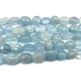 Aquamarine Irregular Stone Beads 8-10mm for Jewelry Making 15''