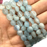 Aquamarine Irregular Stone Beads 8-10mm for Jewelry Making 15''