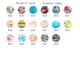 20Pcs Leopard Silicone Beads 15MM DIY Pacifier Chain Bracelet Necklace