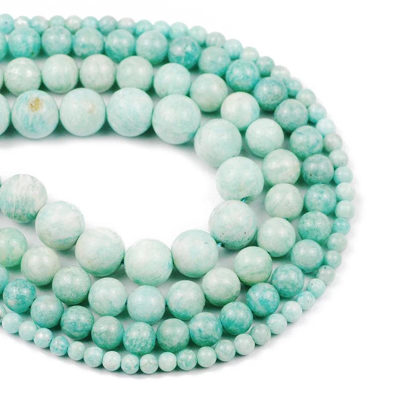 Peru Amazonite Stone Beads For DIY Jewelry 4/6/8/10mm