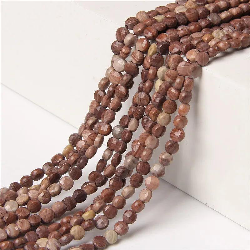 Natural Stone Stripe Beads DIY Jewelry Making 4mm 6mm