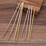 10 PCS Metal Hair Sticks Base Setting for Jewelry Making